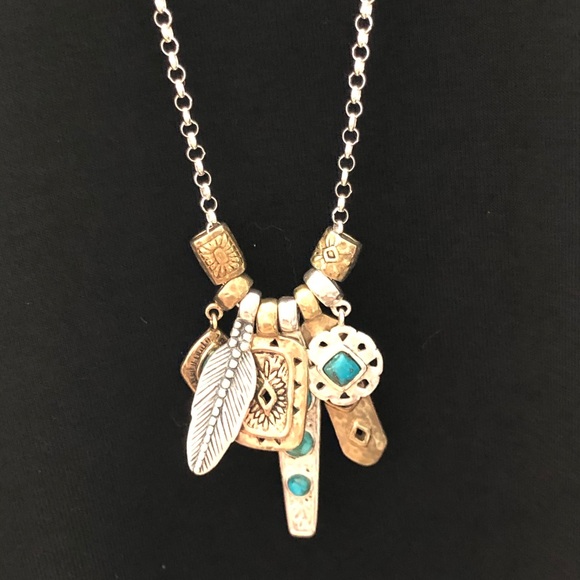 Silpada Sterling Brass Charm Shore Thing Necklace - Picture 3 of 8